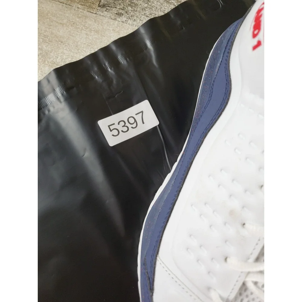 AND1 Pulse 2 Mens Basketball Shoes Sz 13 White Navy Blue Red Lace Up Sneakers